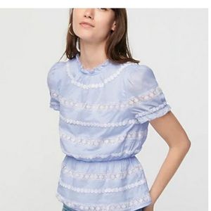 J.Crew Peplum Style Daisy Chain Blouse- EUC